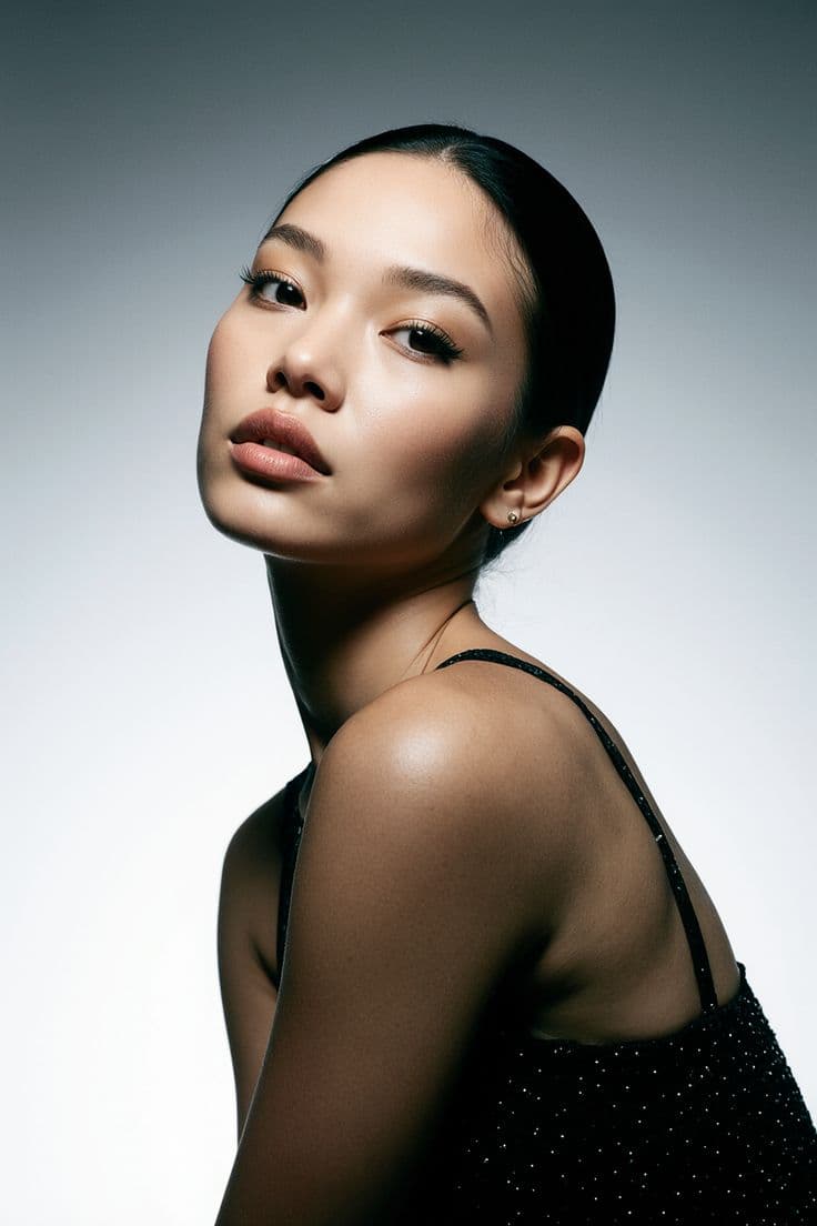 AI influencer studio beauty portrait